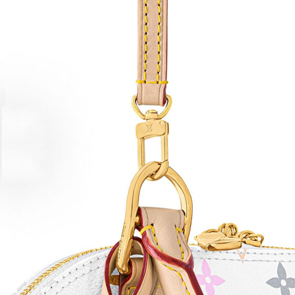 LOUIS VUITTON x Takashi Murakami NANO SPEEDY adjustable shoulder strap white tri-color