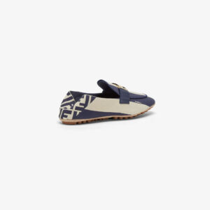 FENDI Blue canvas loafers