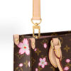 LOUIS VUITTON x Takumi Murakami Onthego CHERRY BLOSSOM gold metal accessories shoulder handbag for women brown